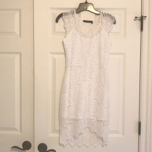 White Lace Dress S NWOT